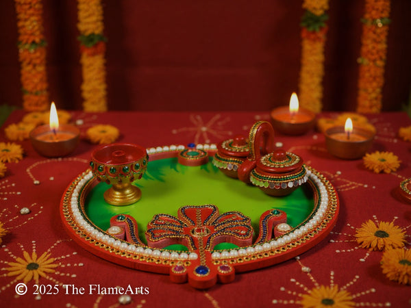 Flower Pooja Thali (Set)