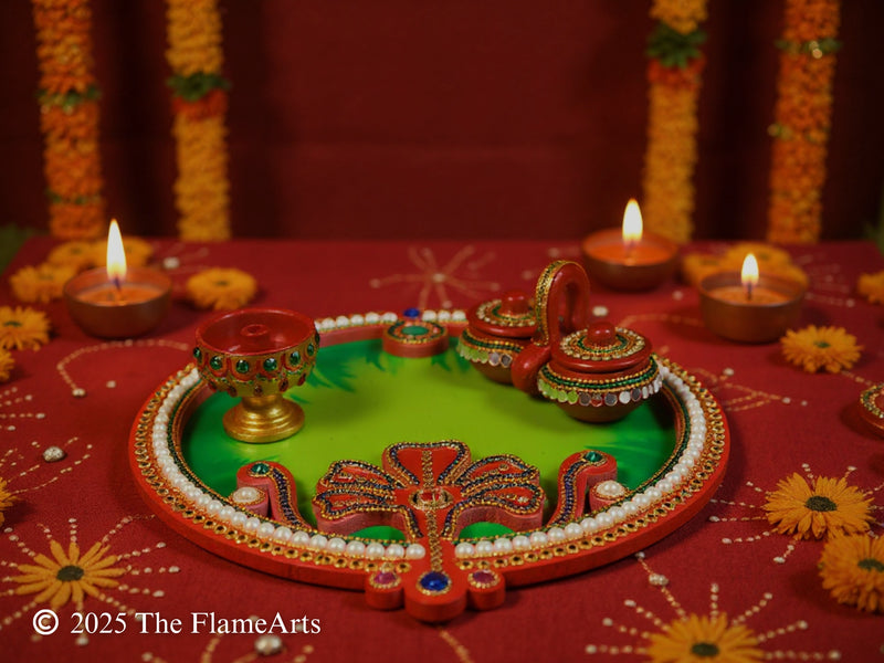 Flower Pooja Thali (Set)