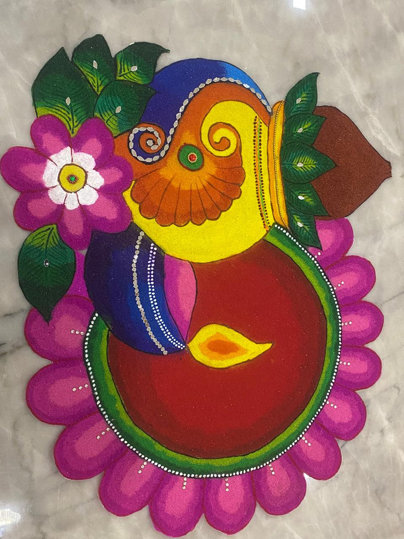 Kalas Diya Rangoli